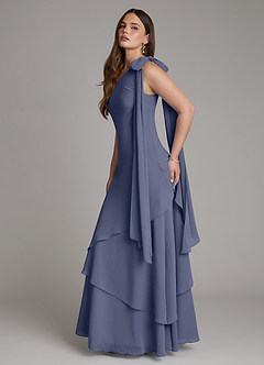 Azazie Monique Bridesmaid Dresses Stormy A-Line One Shoulder Chiffon Dress image7