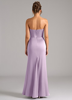 Azazie Debby Jurken voor bruidsmeisjes Converteerbaar Jurk van Stretch Satijn met Zeemeermin Strapless Frosted Lila image7