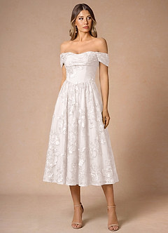 Hazel Blanc Nuage Robe midi image3