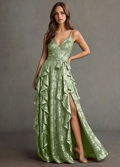 Maxi jurk Megan Licht Groen image3