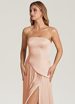 Azazie Tierney Bridesmaid Dresses English Rose A-Line Strapless Chiffon Convertible Dress image2