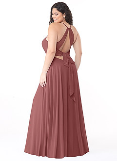 Azazie Evalleen Robes de demoiselle d'honneur Robe Trapèze en Mousseline de soie Plissée Améthyste image8