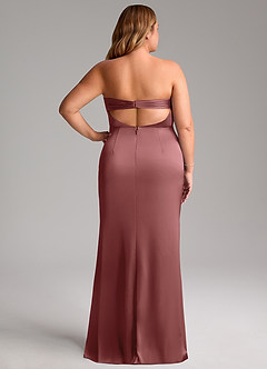 Azazie Leonis Bridesmaid Dresses Amethyst Mermaid Pleated Stretch Satin Convertible Dress image10