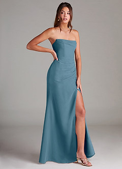 Azazie Leonis Bridesmaid Dresses Bermuda Sheath Strapless Chiffon Convertible Dress image8