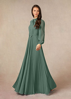 Azazie Adellah Kleider für die Brautmutter A-Linie Plissee Chiffon Kleid Seemoos image2