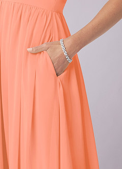 Barbie ♥ Azazie Bridesmaid Dresses Sunset A-Line Corset Chiffon Dress image8
