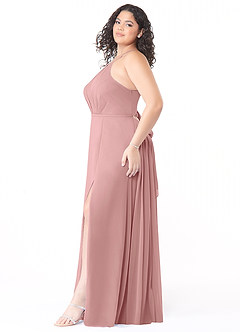 Azazie Evalleen Bridesmaid Dresses Dusty Rose A-Line Pleated Chiffon Dress image10