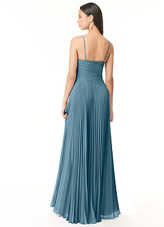 Azazie Vini Bridesmaid Dresses Bermuda A-Line V-Neck Pleated Chiffon Dress image2