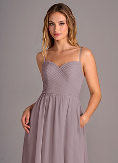 Azazie Joni Bridesmaid Dresses Dusk A-Line Strapless Chiffon Convertible Dress image2