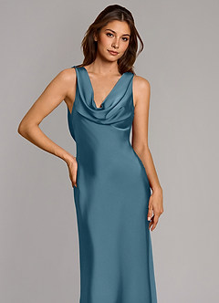 Azazie Cheryl Robes de demoiselle d'honneur Robe Sirène en Satin extensible Bermude image6