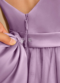 Azazie Patootie vestidos de niña de las flores Vestido de Glicinia de Tul de Corte En A con Tirante Espagueti image7