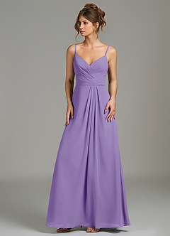 Azazie Sherah Bridesmaid Dresses Tahiti A-Line Pleated Chiffon Dress image4