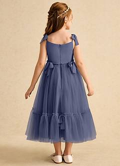 Azazie Jaci vestidos de niña de las flores Vestido de Tormenta de Gasa de Corte En A con Tirante Espagueti image5