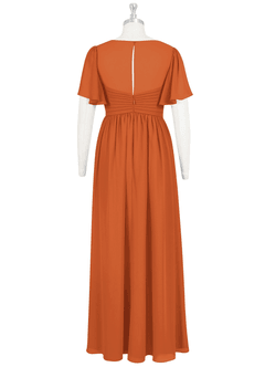 Azazie Verna Maternity Bridesmaid Dresses A-Line V-Neck Ruched Chiffon Floor-Length Dress image8