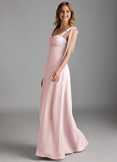 Azazie Lizet Bridesmaid Dresses Blushing Pink A-Line Sweetheart Neckline Chiffon Dress image4