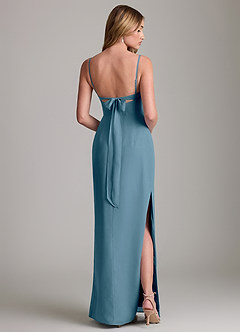 Azazie Mai Bridesmaid Dresses Bermuda Sheath Pleated Chiffon Dress image2