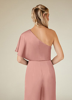 Azazie Hagretta Mother of the Bride Dresses Rosette Jumpsuit/Pantsuit Stretch Satin Dress image8