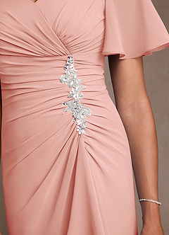 Azazie Suffolk Moeder van de bruid jurken A-Lijn Jurk van Chiffon Geplooid Rozet image5