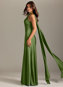 Azazie Kinsley Bridesmaid Dresses Juniper Mermaid Side Slit Stretch Satin Dress image4