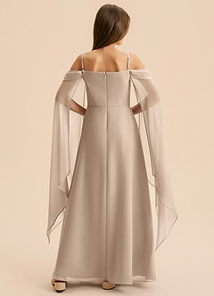 Azazie Moana Junior Linia A Pofałdowany Szyfon Długość podłogi Młodsza druhna Sukienka image5