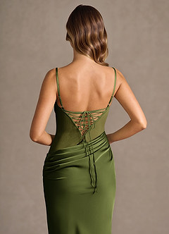 Maxi jurk Leonore Olijf image6