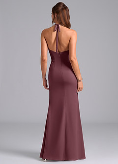 Azazie Valerie Vestidos de damas de honor Vestido de Sangrado de Gasa de Corte Sirena con Plisado image6