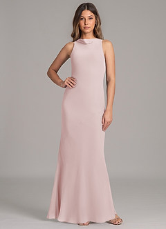 Azazie Allettie Brudtärnklänningar Klänning av Sjöjungfru i Chiffong Rodnande Rosa image1