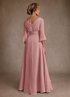 Azazie Eire Mother of the Bride Dresses Dusty Rose A-Line Pleated Chiffon Dress image2