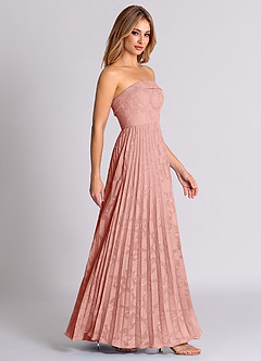 Azazie Mariana Bridesmaid Dresses Rosette A-Line Strapless Floral Burnout Convertible Dress image6