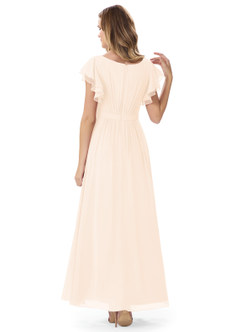 Azazie Daphne Modest Bridesmaid Dresses A-Line Ruffled Chiffon Floor-Length Dress image28