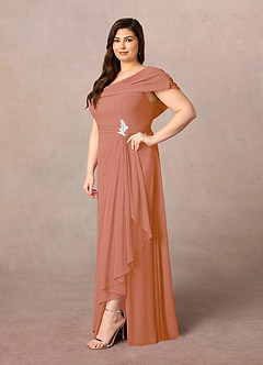 Azazie Mary Mother of the Bride Dresses MAI TAI A-Line Side Slit Chiffon Dress image7