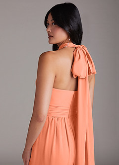 Azazie Lamara Bridesmaid Dresses Sunset Off the Shoulder Chiffon Convertible Jumpsuit image11