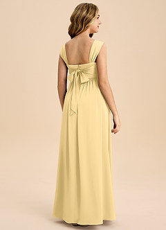 Azazie Hattie Junior Butter A-Line Pleated Stretch Satin Dress image7