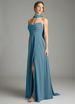 Azazie Ayla Abiti da Damigella Abito A-Line in Chiffon Scollo a Cuore Bermuda image10