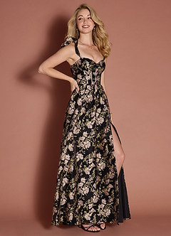 Kleid Devon Schwarz Rosa Multi image5