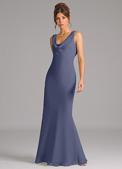 Azazie Rylina Bridesmaid Dresses Stormy Mermaid Pleated Chiffon Dress image5