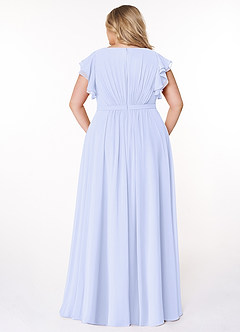 Azazie Daphne Modest Bridesmaid Dresses A-Line Ruffled Chiffon Floor-Length Dress image7