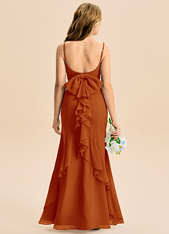 Azazie Lioren Junior Robe Sirène en Mousseline de soie Arc Paprika image5