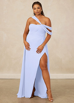 Christian Siriano Bridal for Azazie 1014 Bridesmaid Dresses Lavender A-Line Off the Shoulder Chiffon Dress image12