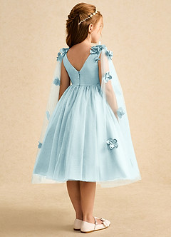 Azazie Staria Blumenmädchenkleider Ballkleid Gestreift Tüll Kleid Seegrün image9