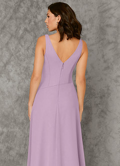 Azazie Kori Bridesmaid Dresses Wisteria A-Line Pleated Chiffon Dress image5