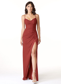 Reneya Rust Bow Maxi Dress image1