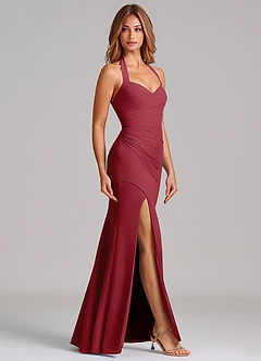 Azazie Emeria Suknie dla druhen Syrena Dekolt w kształcie serca Szyfon Do ziemi Sukienka image5