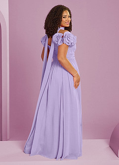 Barbie ♥ Azazie Jurken voor bruidsmeisjes Converteerbaar Jurk van Chiffon met A-Lijn Off the Shoulder Lila image8
