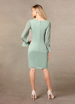 Azazie London Mother of the Bride Dresses Agave Sheath Mesh Dress image2