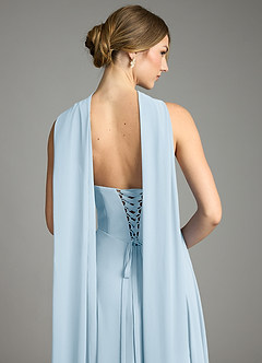 Azazie Ayla Abiti da Damigella Abito A-Line in Chiffon Scollo a Cuore Azzurro image10