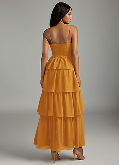 Azazie Kaiden Bridesmaid Dresses Butterscotch A-Line Sweetheart Neckline Chiffon Dress image2