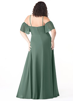 Azazie Sue Bridesmaid Dresses Sea Moss A-Line Off the Shoulder Chiffon Convertible Dress image7
