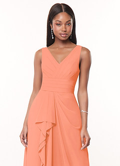 Azazie Julianna Bridesmaid Dresses Sunset A-Line Chiffon Dress image5
