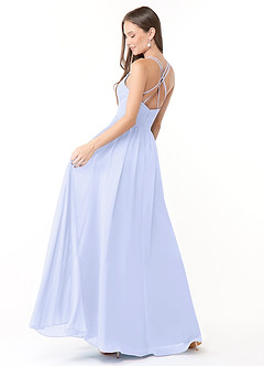 Azazie Jeanna Schlussverkauf A-Linie Plissee Chiffon Kleid Champagne Rose image4